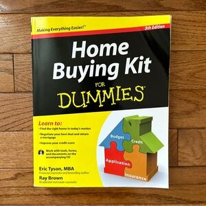 🏡 Home Buying Kit For Dummies Book paperback edition 5  with cd real estate book